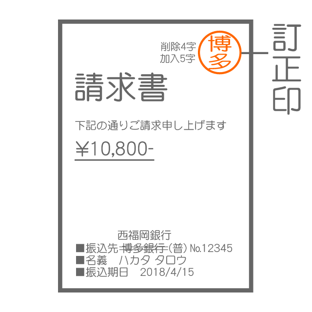 訂正印とは｜知っておいて損はない！【はんこ豆事典】