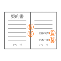 契約書・見開き／契印